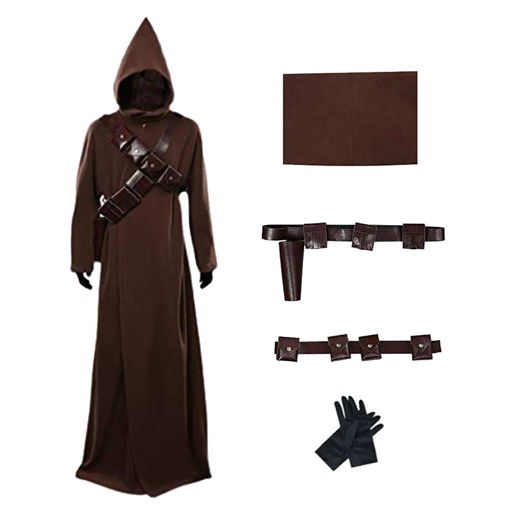 SW Jawa Adult Brown Robe Outfits Halloween Carnival Cosplay Costume
