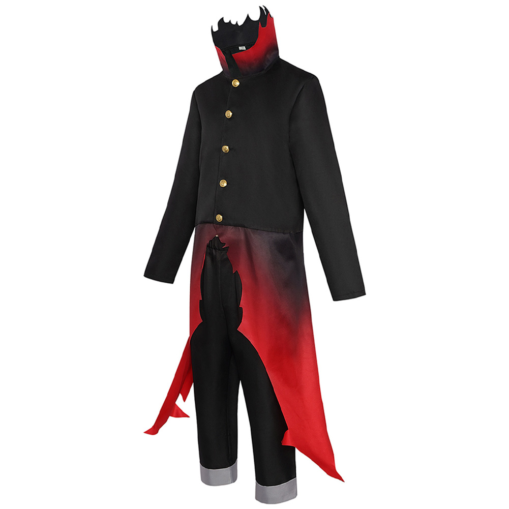 Dandadan Okarun Black Red Coat Outfits Halloween Carnival Cosplay Costume