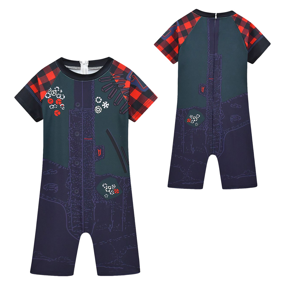 Zombies 4 Zed Kids Children Swim Hat Swimsuit Halloween Carnival Party Cosplay Costume