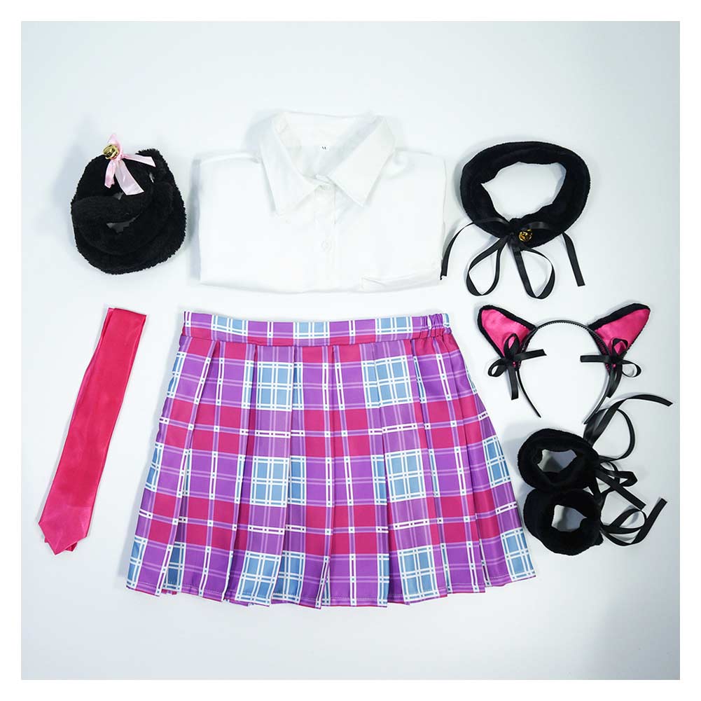 My Dress-Up Darling Marin Kitagawa Cat Ears School Uniform Halloween Carnival Party Cosplay Costume