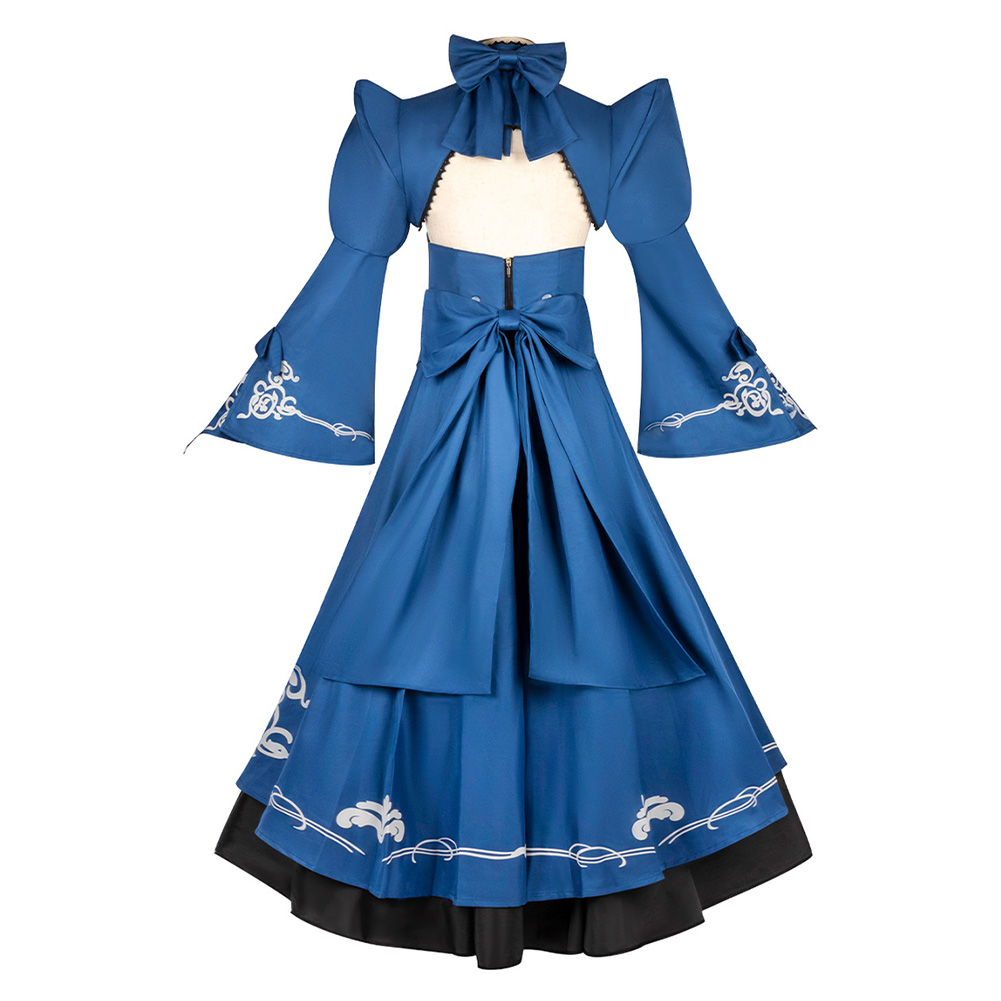 Fate/stay night Saber Altria Pendragon Women Blue Dress Outfits Halloween Carnival Cosplay Costume