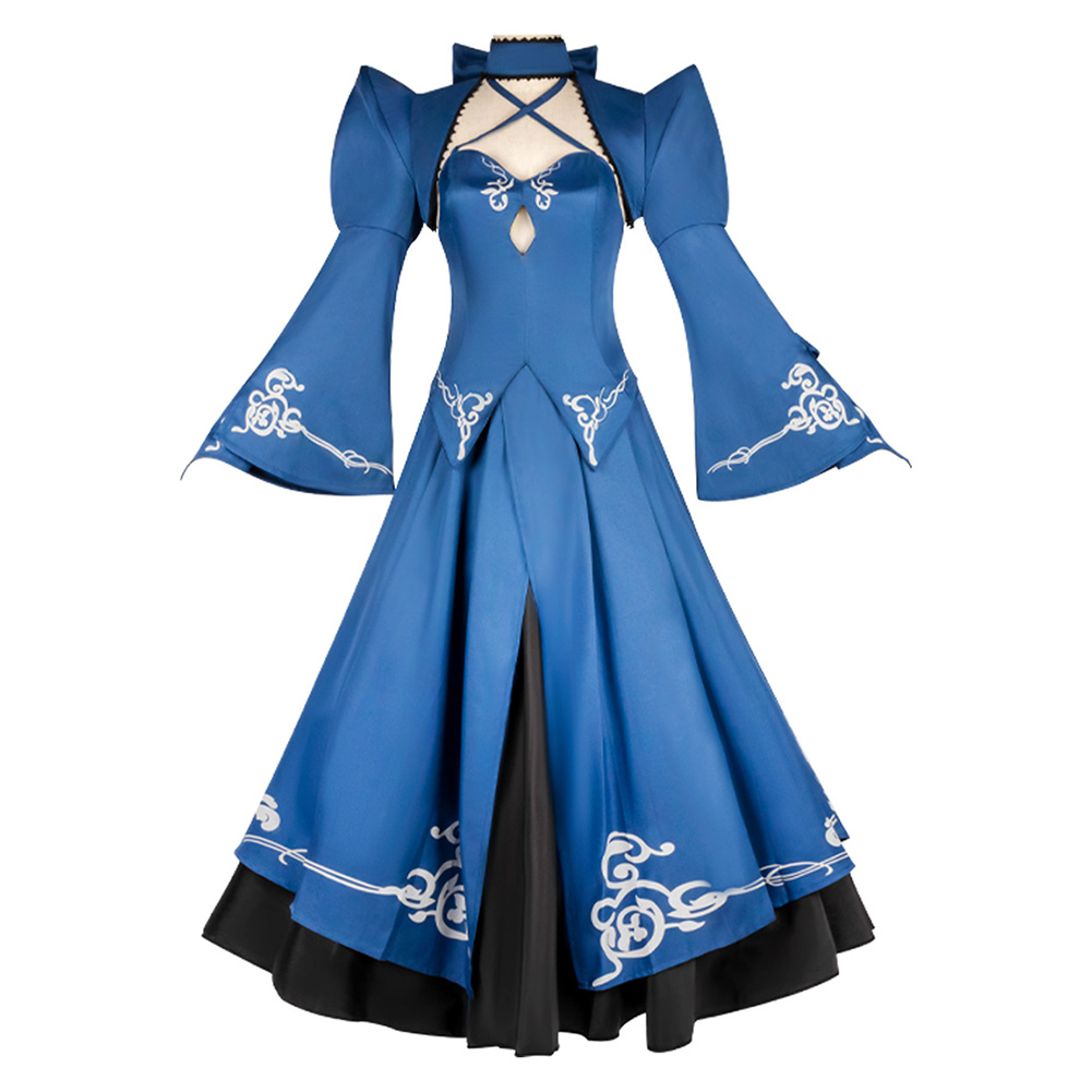 Fate/stay night Saber Altria Pendragon Women Blue Dress Outfits Halloween Carnival Cosplay Costume
