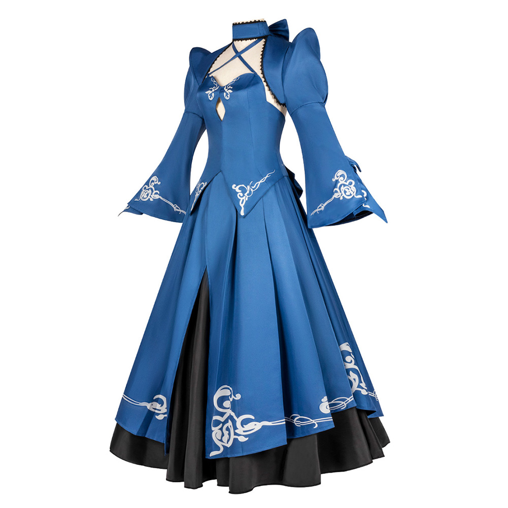 Fate/stay night Saber Altria Pendragon Women Blue Dress Outfits Halloween Carnival Cosplay Costume