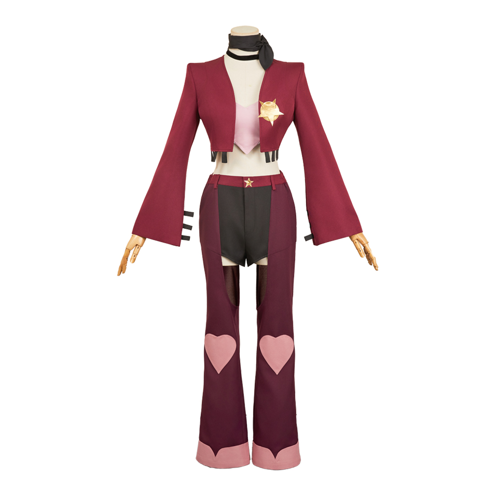Hazbin Hotel Season 2 Angel Dust Rose Red Outfit Halloween Carnival Cosplay Costume