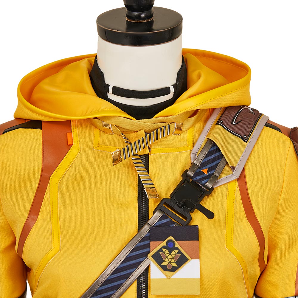 FragPunk Hollowpoint Women Yellow Outfits Halloween Carnival Cosplay Costume