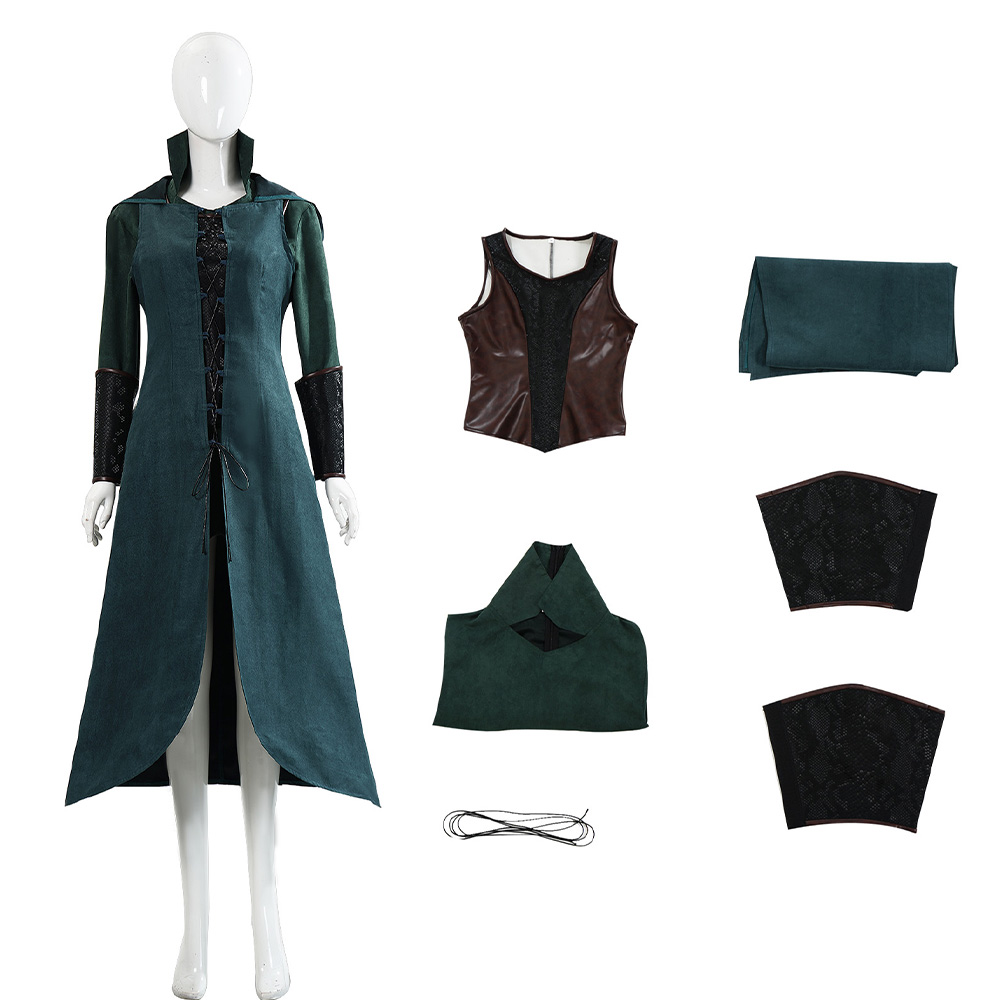 Tauriel Women Green Outfit Halloween Carnival Cosplay Costume
