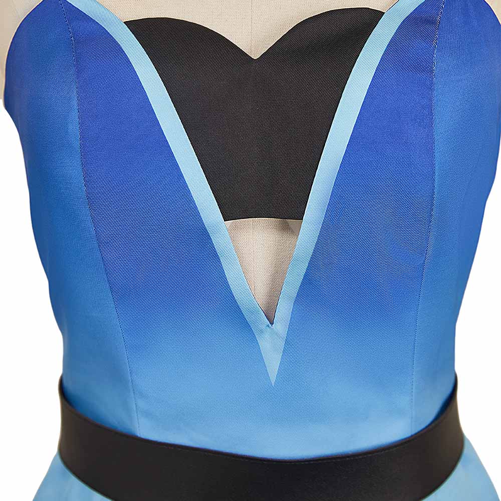 Hazbin Hotel Season 2 Angel Dust Blue Dress Outfits Halloween Carnival Cosplay Costume