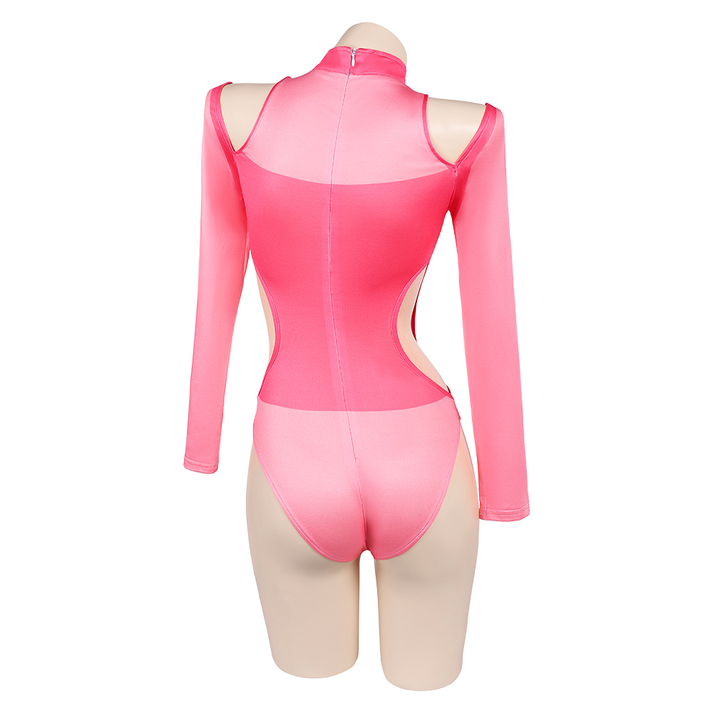 Invincible Atom Eve Woman Pink Swimsuit with Sleeve Outfits Halloween Carnival Cosplay Costume