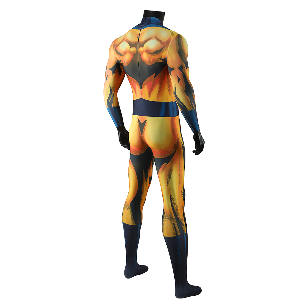 Sentry Men Yellow Jumpsuit Outfits Halloween Carnival Cosplay Costume