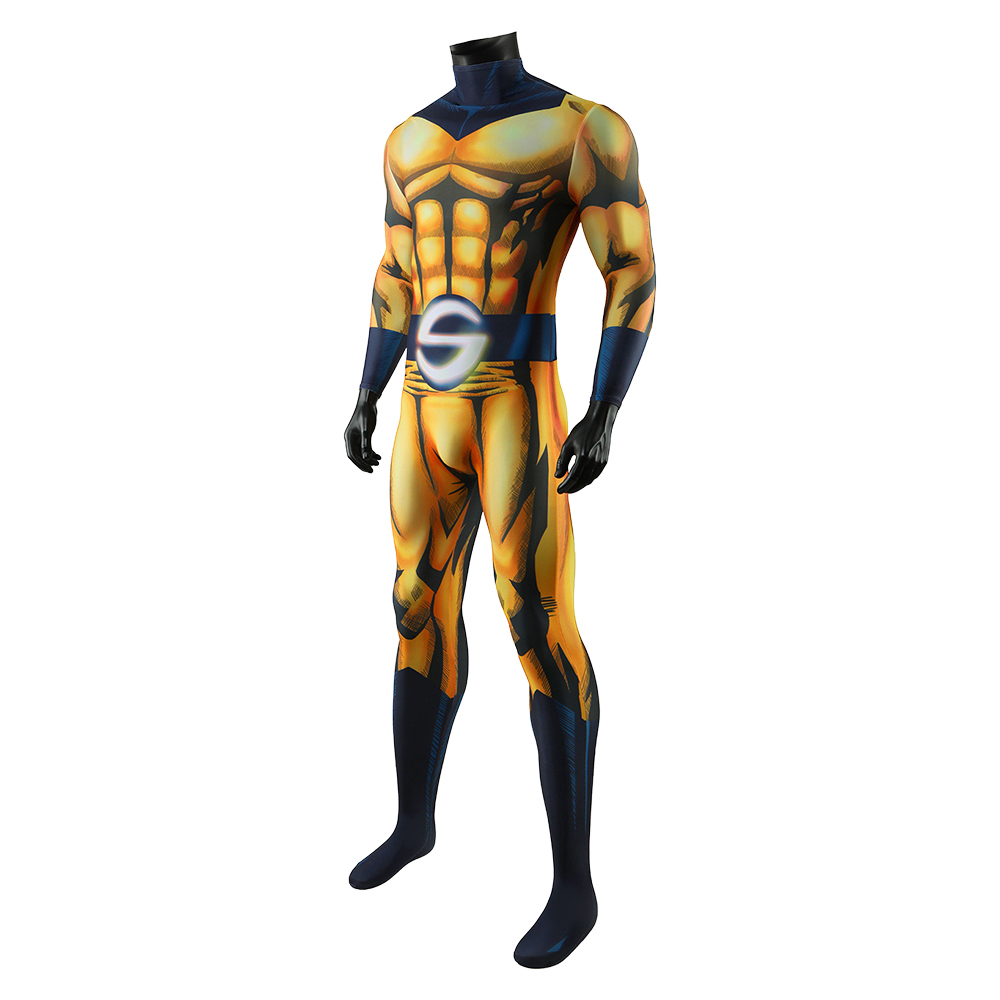 Sentry Men Yellow Jumpsuit Outfits Halloween Carnival Cosplay Costume