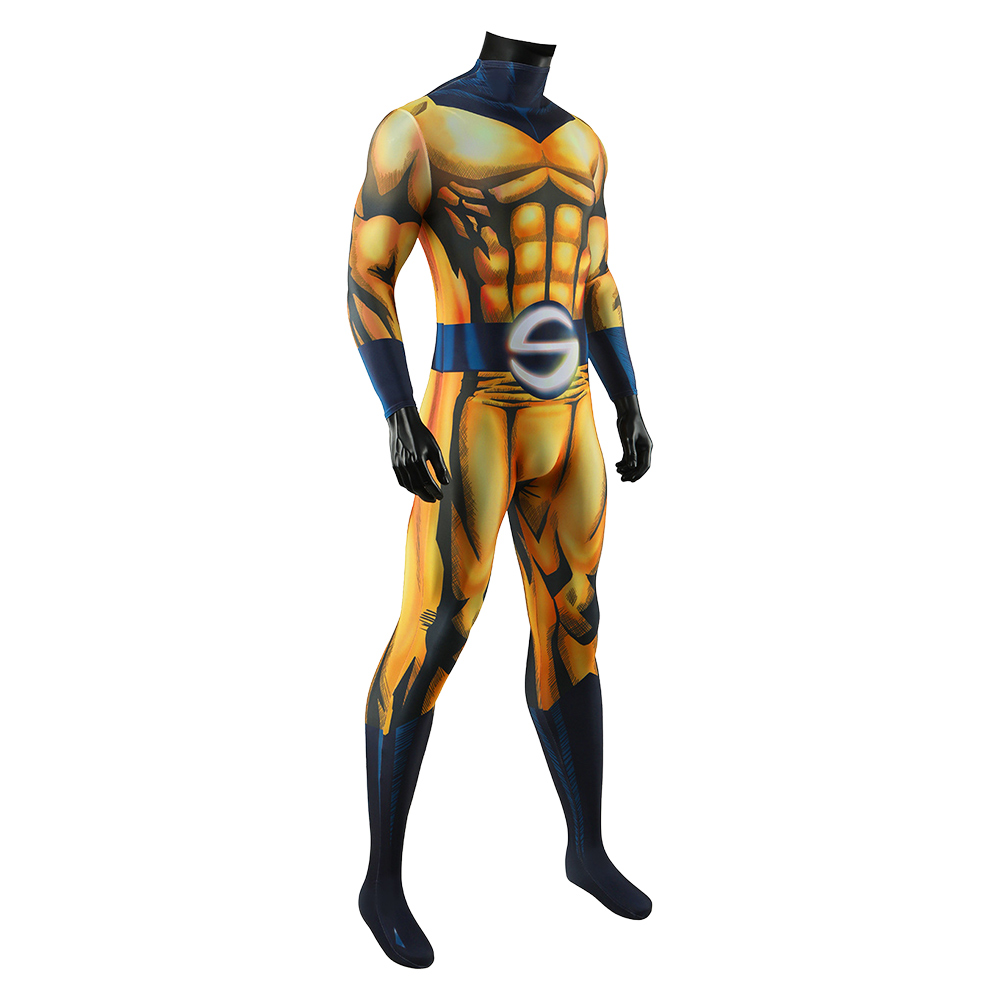 Sentry Men Yellow Jumpsuit Outfits Halloween Carnival Cosplay Costume