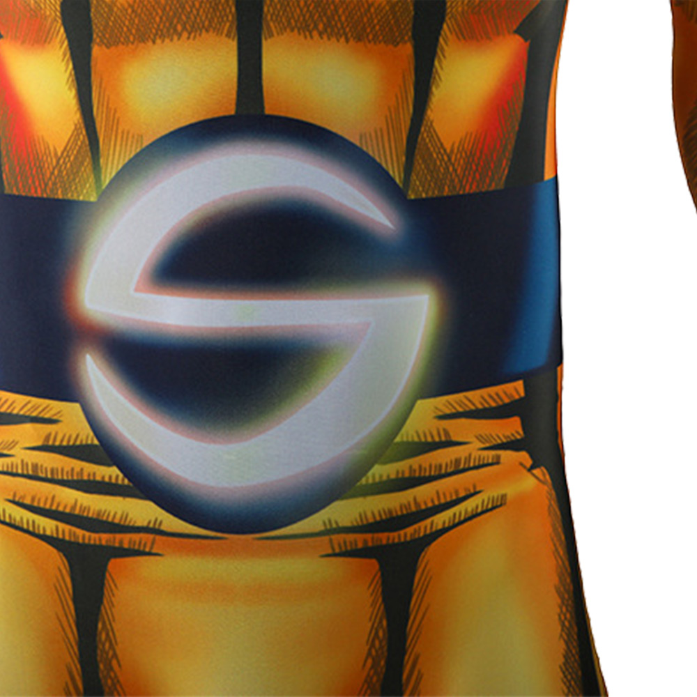 Sentry Men Yellow Jumpsuit Outfits Halloween Carnival Cosplay Costume