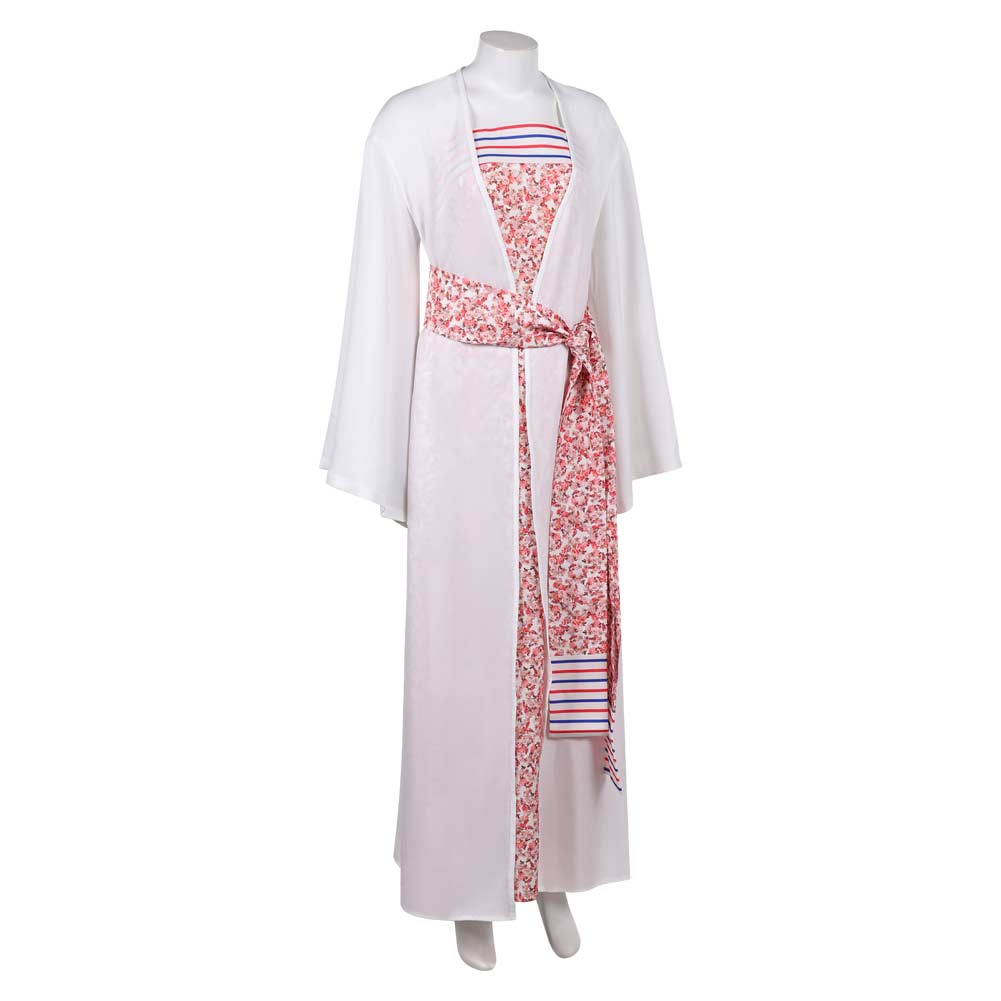 ABBA  Anni-Frid Synni Lyngstad Pink Robe Dress Outfits Halloween Carnival Party Cosplay Costume