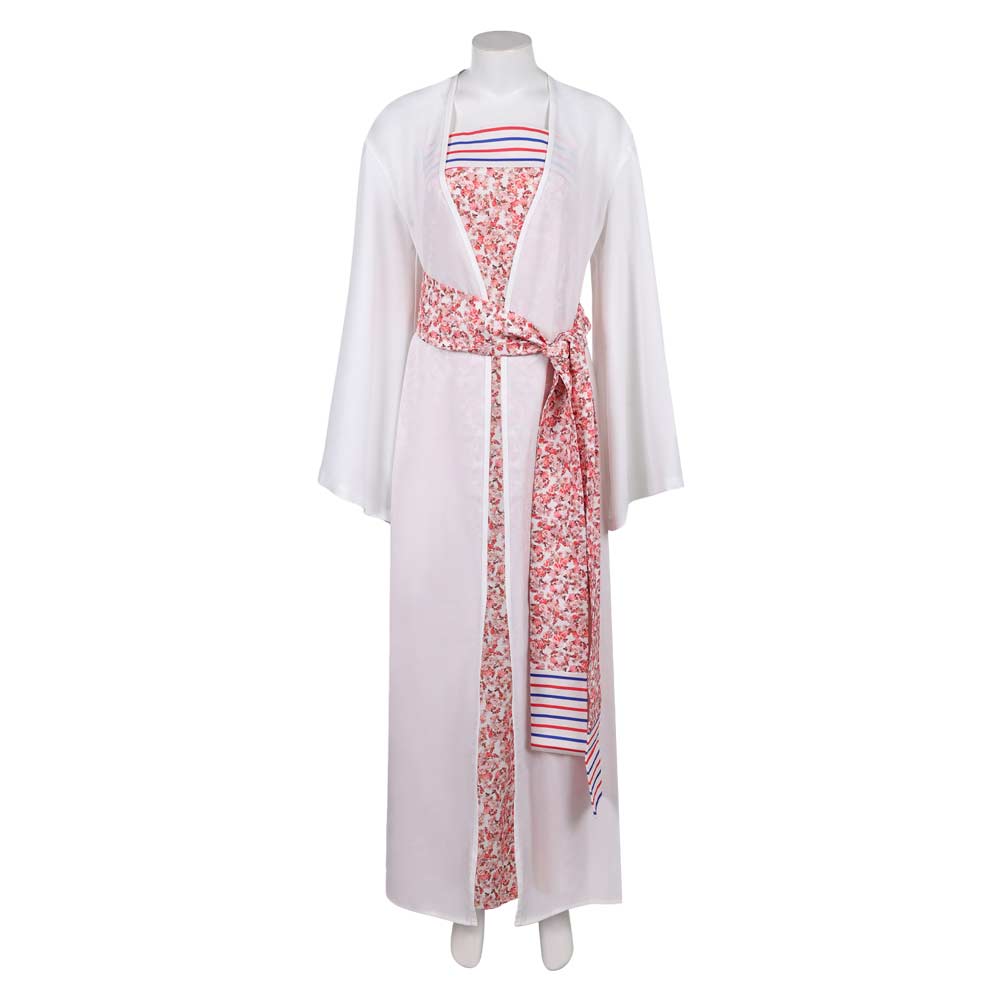 ABBA  Anni-Frid Synni Lyngstad Pink Robe Dress Outfits Halloween Carnival Party Cosplay Costume
