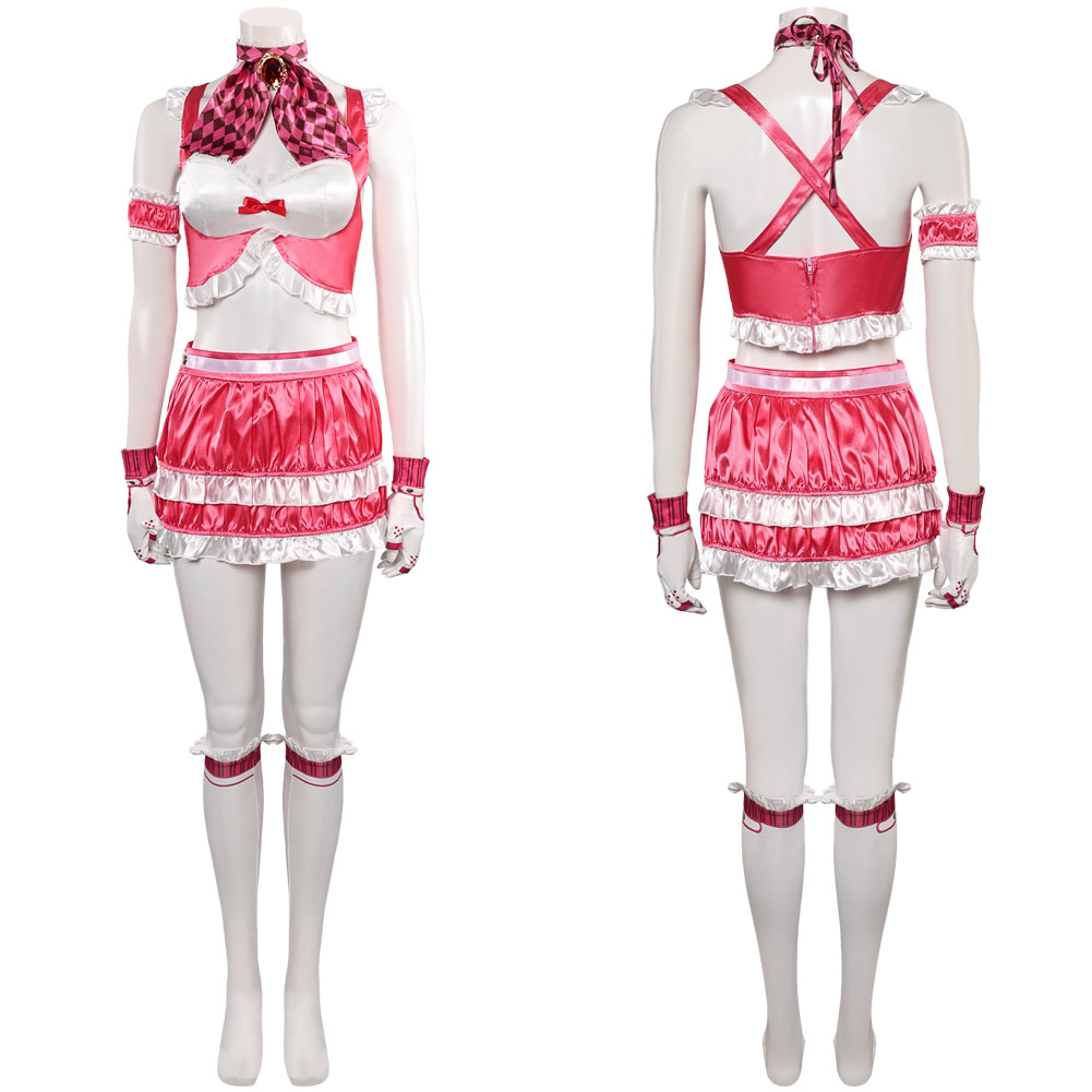 Tekken 8 Lili Women Pink 2Pcs Swimsuit Outfits Halloween Carnival Cosplay Costume