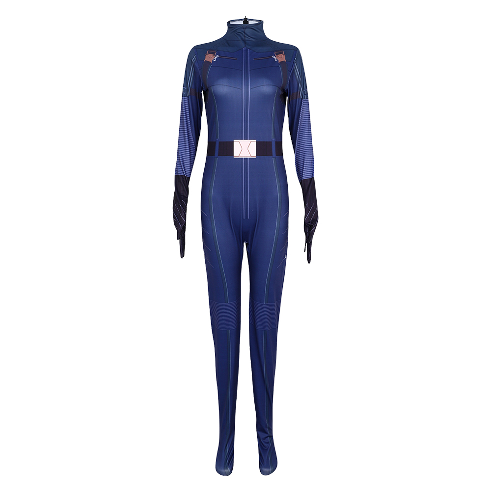 Thunderbolts (2025) Yelena Belova Women Blue Jumpsuit Outfits Halloween Carnival Cosplay Costume