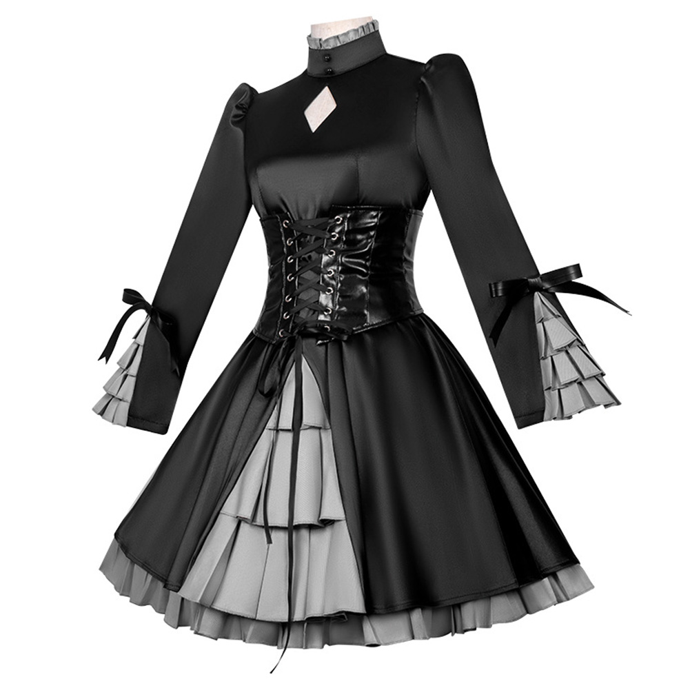 Fate/stay night Saber Alter Altria Pendragon Women Black Dress Halloween Carnival Cosplay Costume