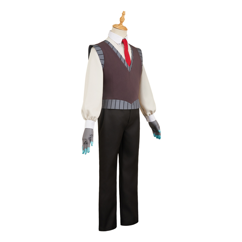 Hazbin Hotel Season 2 VOX Grey Uniform Outfit Halloween Carnival Cosplay Costume