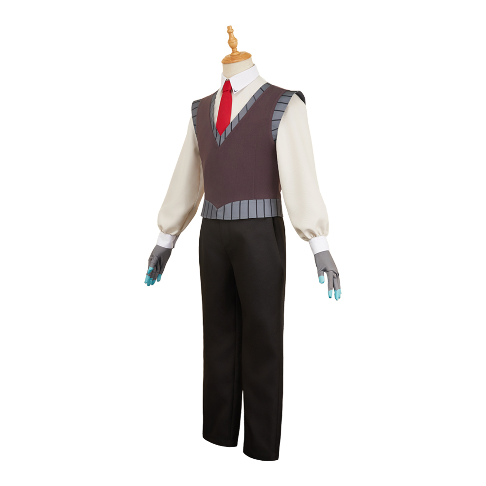 Hazbin Hotel Season 2 VOX Grey Uniform Outfit Halloween Carnival Cosplay Costume
