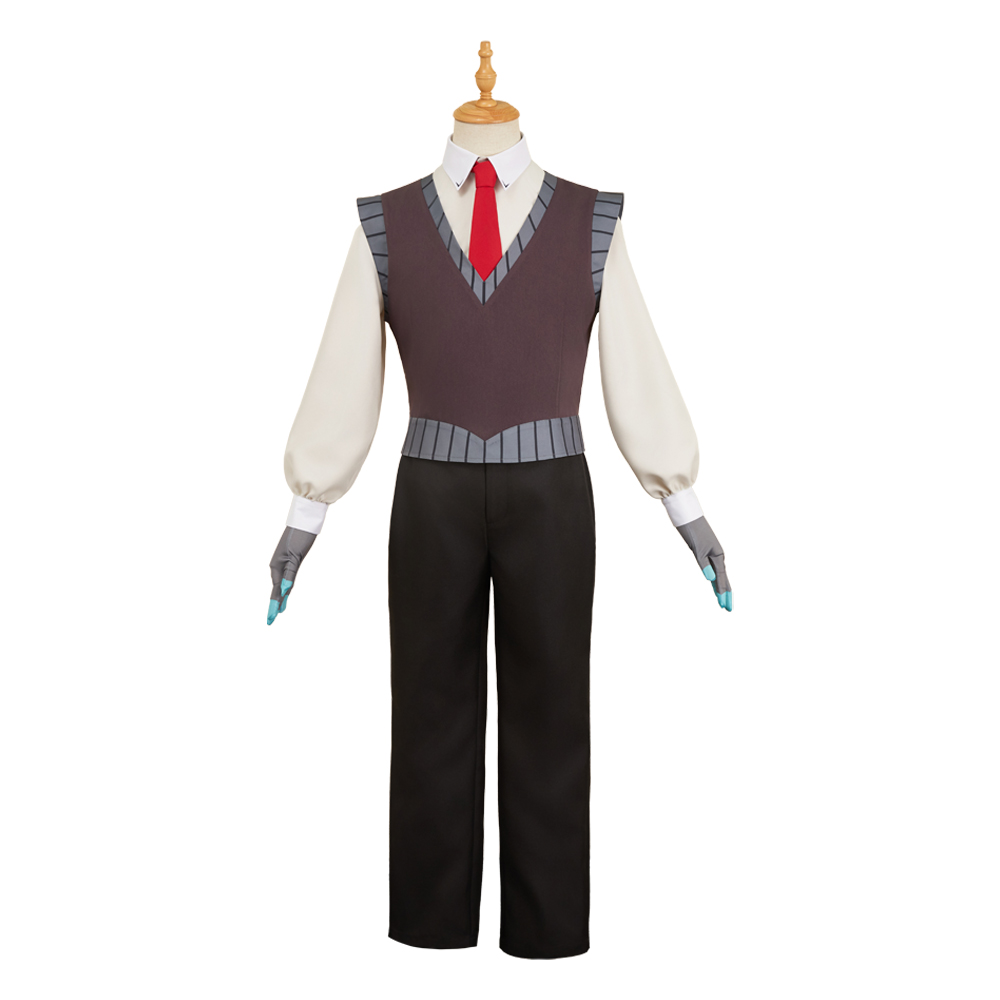 Hazbin Hotel Season 2 VOX Grey Uniform Outfit Halloween Carnival Cosplay Costume