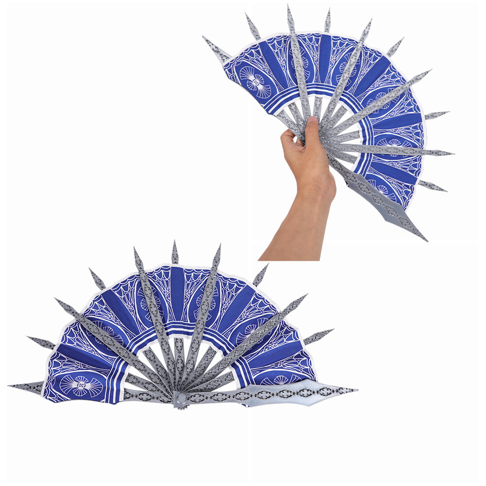 Mortal Kombat Kitana Blue Blade Fan Cosplay Prop Halloween Carnival Costume Accessories