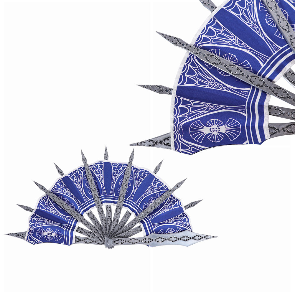 Mortal Kombat Kitana Blue Blade Fan Cosplay Prop Halloween Carnival Costume Accessories