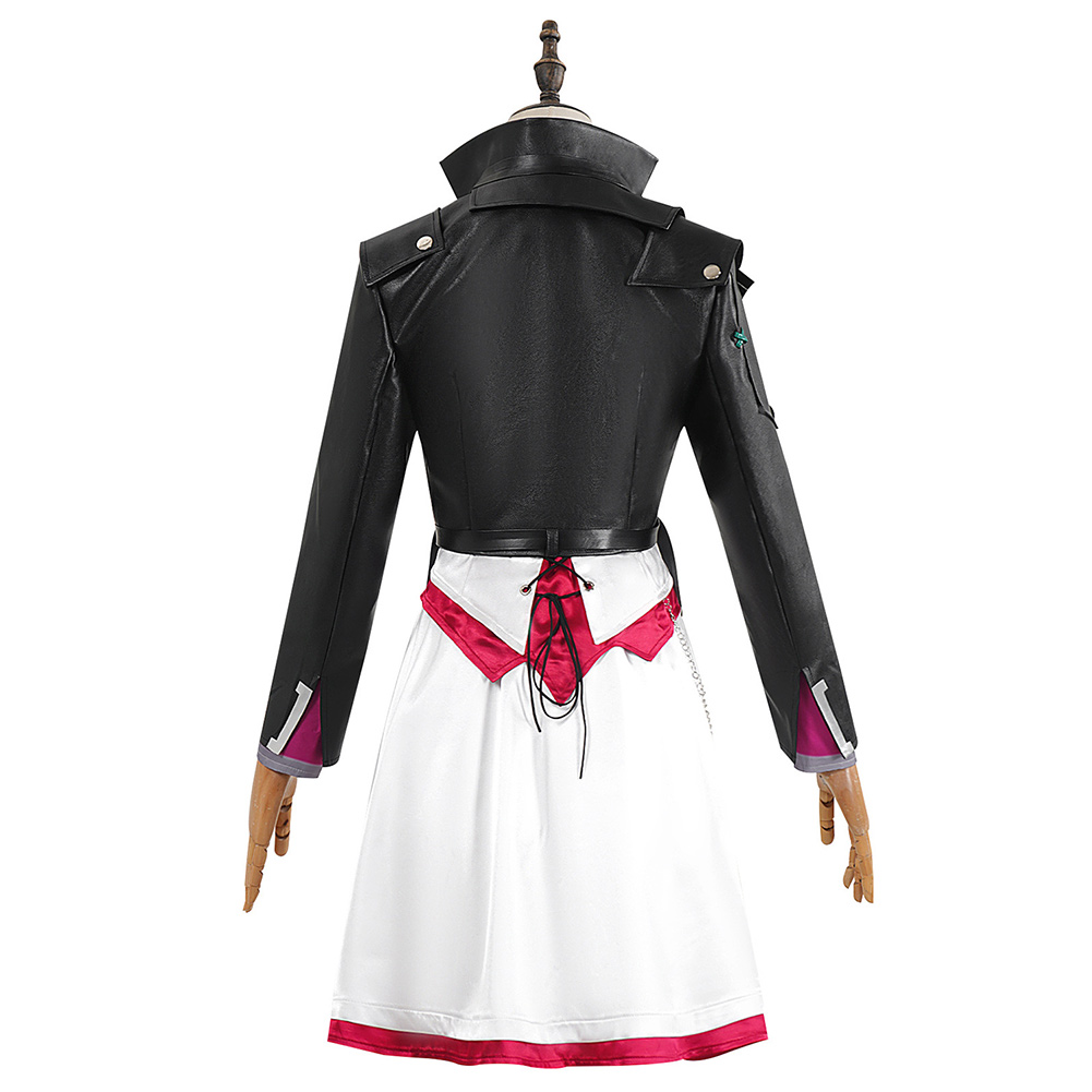 Arcane Season 2 Powder Black Leather Jacket Dress Outfits Halloween Carnival Cosplay Costume