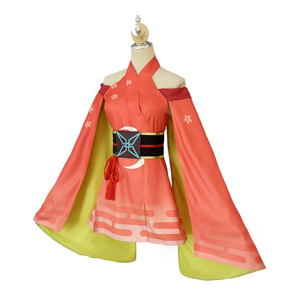 Cosmic Princess Kaguya Kaguya Women Orange Dress Outfits Halloween Carnival Cosplay Costume
