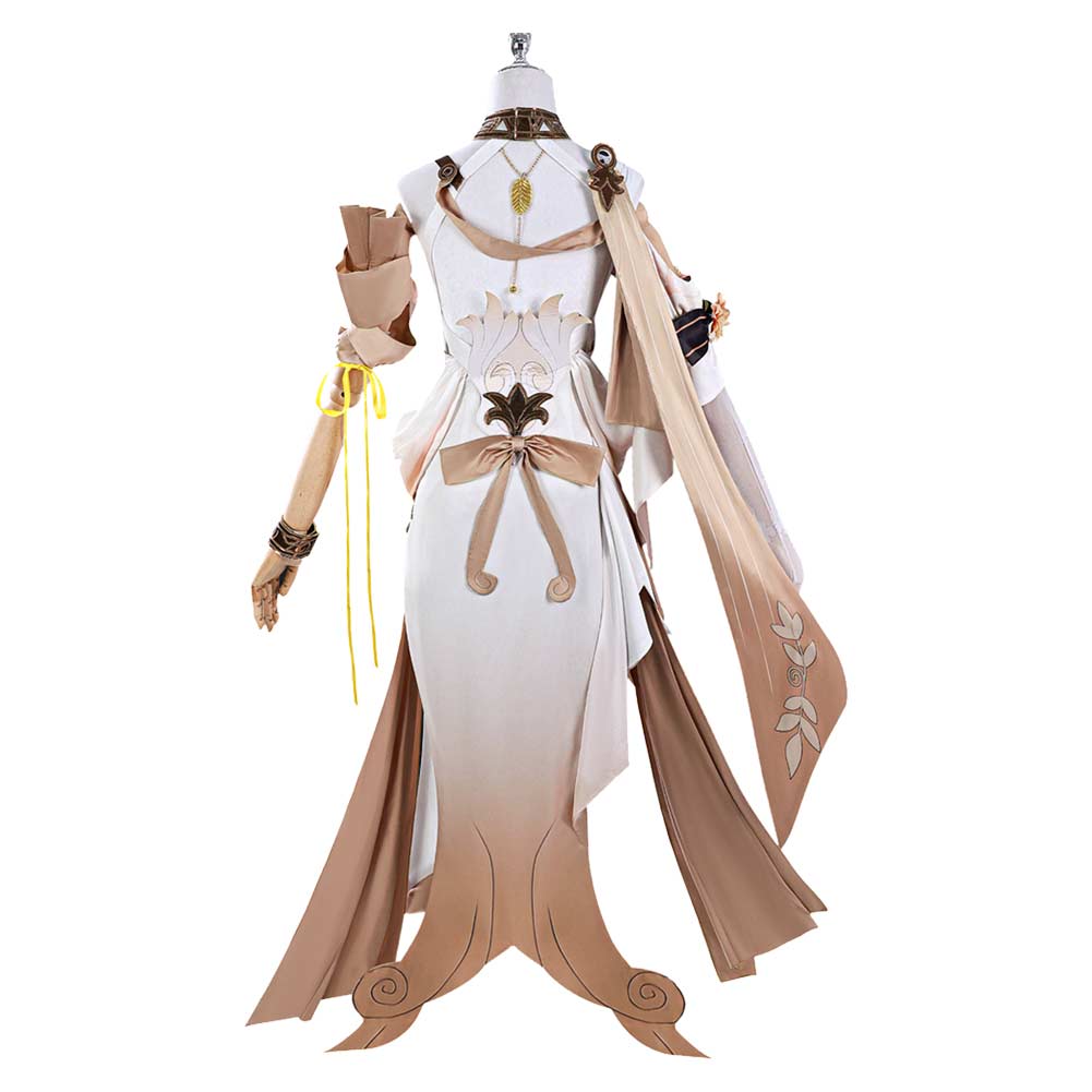 Honkai: Star Rail Aglaea Women White Dress Fullset Outfits Halloween Carnival Cosplay Costume