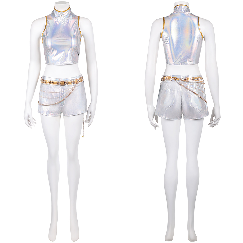 Kpop Demon Hunters Rumi What it Sounds Like Top Pants Set Halloween Carnival Party Cosplay Costume