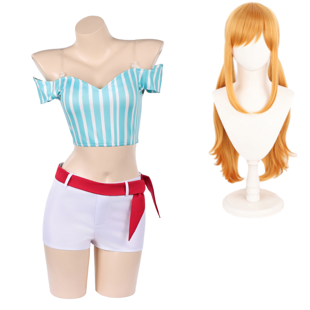 Heroines Nami Women Blue Outfit Halloween Carnival Cosplay Costume