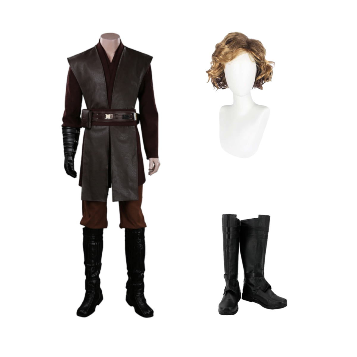 Anakin Skywalker Outfit Halloween Carnival Cosplay Costume