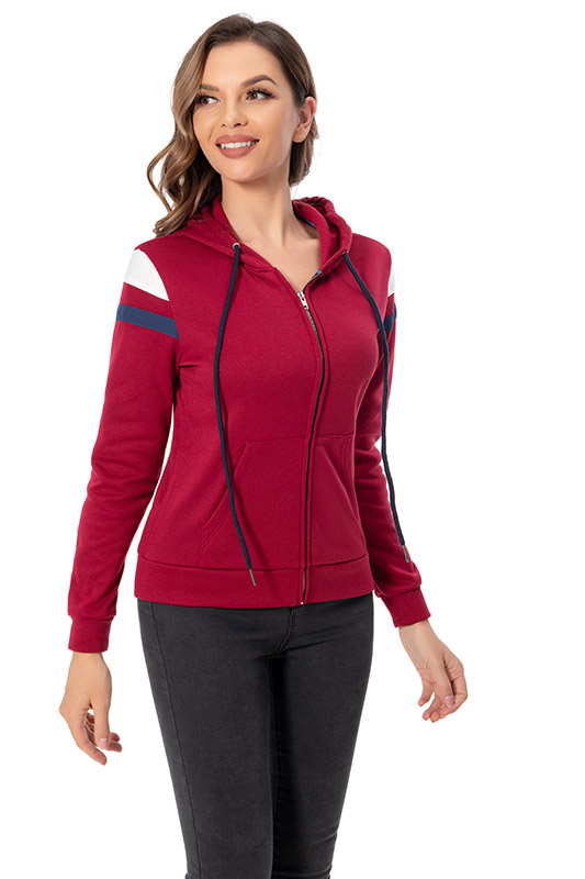 WandaVision-Scarlet Witch Hoodie Cosplay Costume Zip Up Jacket Coat Halloween Carnival Suit