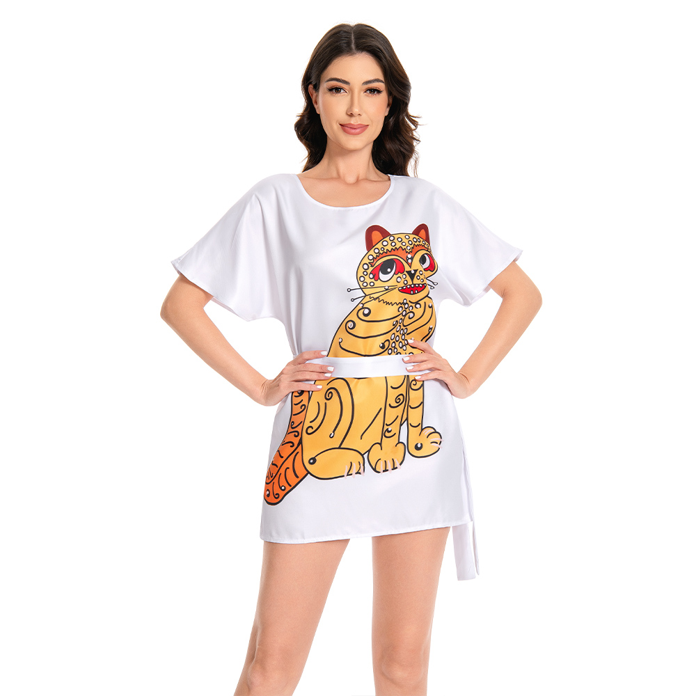 ABBA Anni-Frid Synni Lyngstad Retro Disco 70S Style Vintage Yellow Printed Dress Outfits Halloween Carnival Suit Cosplay Costume