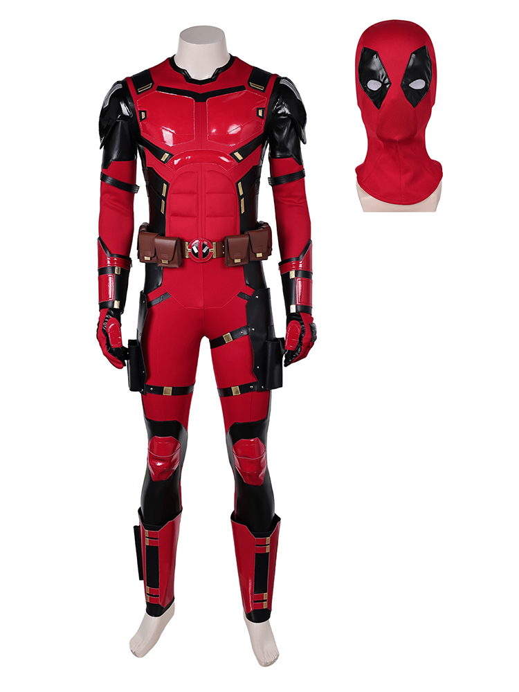 Movie Deadpool & Wolverine Deadpool 3 Deluxe Set Outfits Halloween Carnival Suit Cosplay Costume