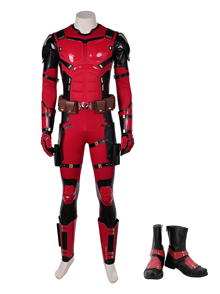 Movie Deadpool & Wolverine Deadpool 3 Deluxe Set Outfits Halloween Carnival Suit Cosplay Costume
