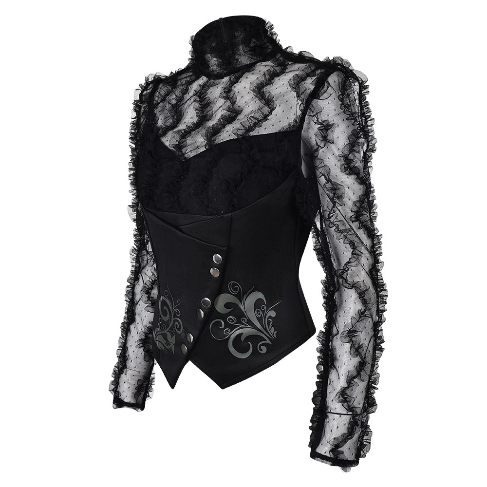 Wicked (2024) Elphaba Black Stripe Top Jacket Outfits Halloween Carnival Cosplay Costume