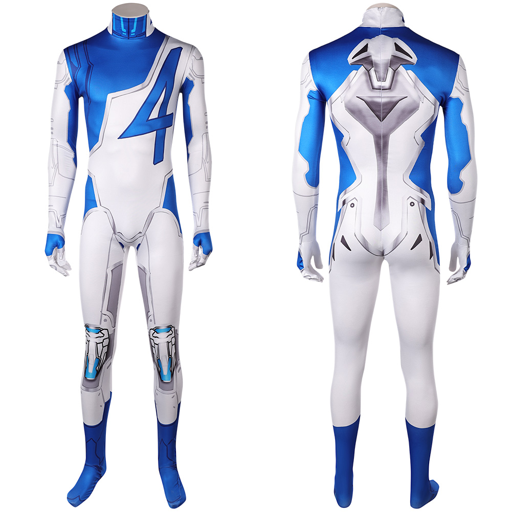 Rivals Mr.Fantastc Reed Richards Jumpsuit Outfit Halloween Carnival Cosplay Costume