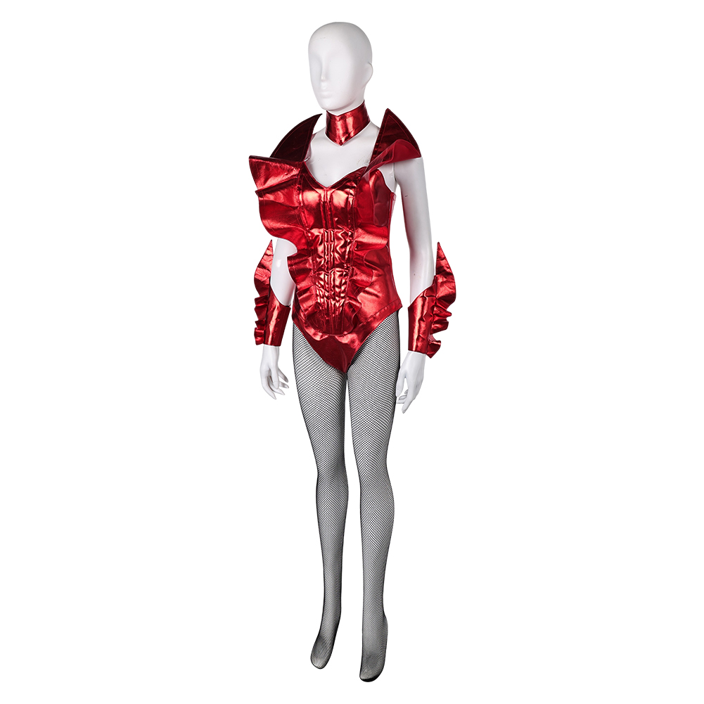 Smile (2024) Skye Riley Red Stage Jumpsuit Outfits Halloween Carnival Cosplay Costume
