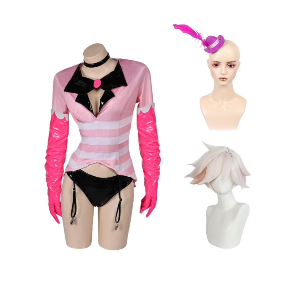 Hazbin Hotel Angel Dust Pink Lingerie for Women Outfits Halloween Carnival Suit Cosplay Costume