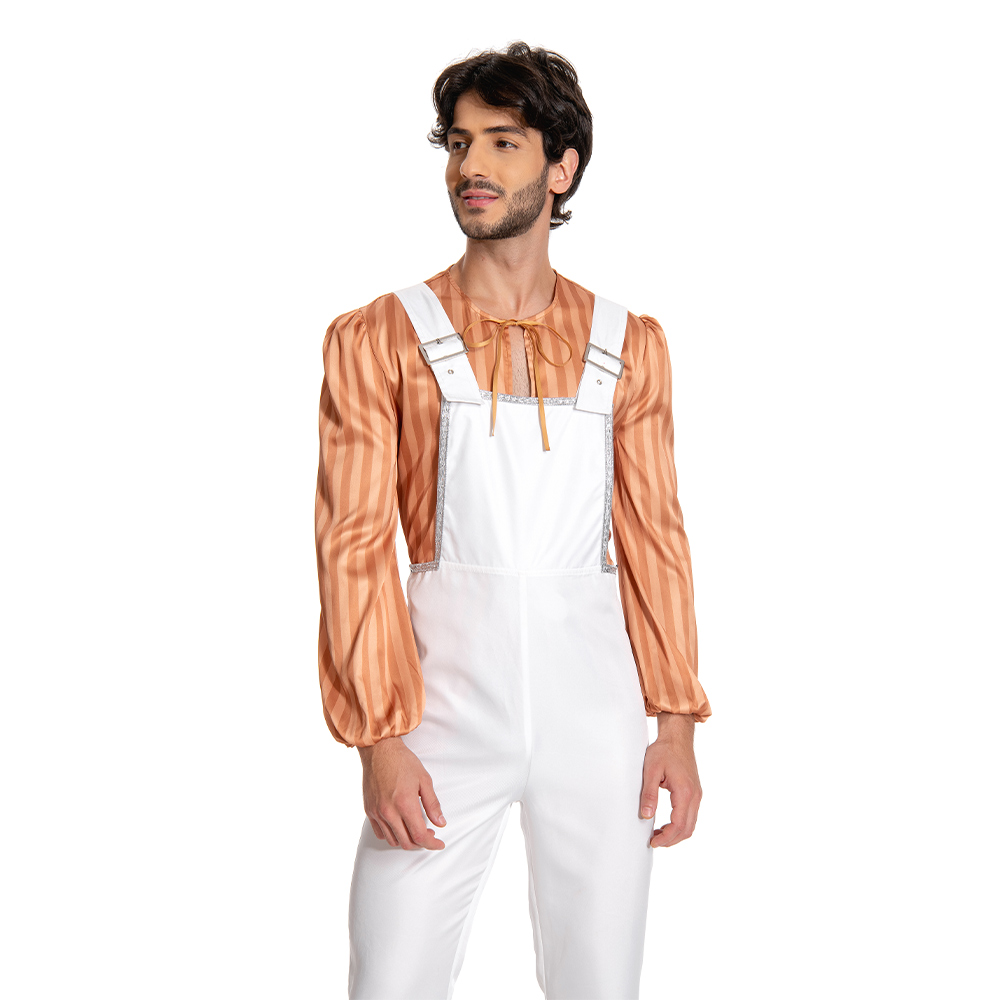 ABBA Bjorn Ulvaeus Retro 70S Overalls Set Outfits Halloween Carnival Suit Cosplay Costume