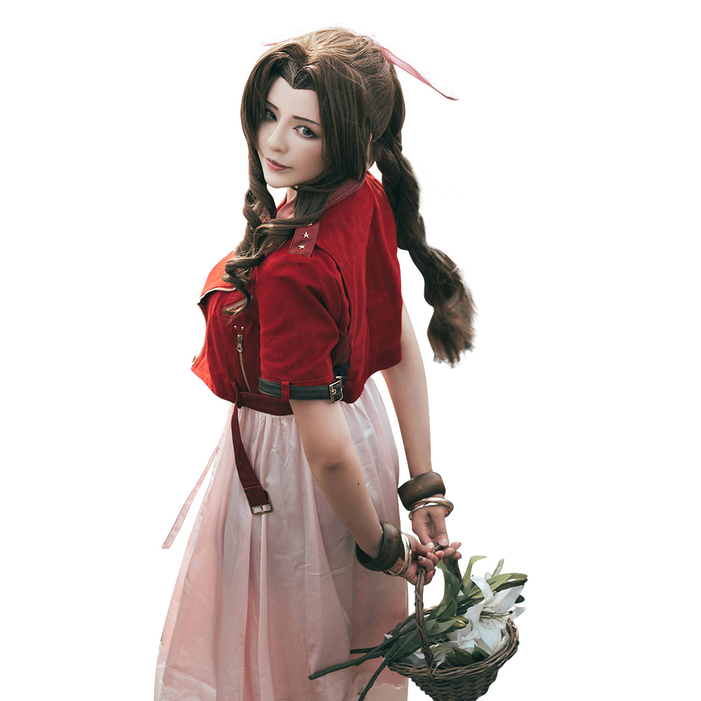 Final Fantasy VII Remake Aerith Gainsborough Outfits Halloween Carnival Suit Cosplay Costume