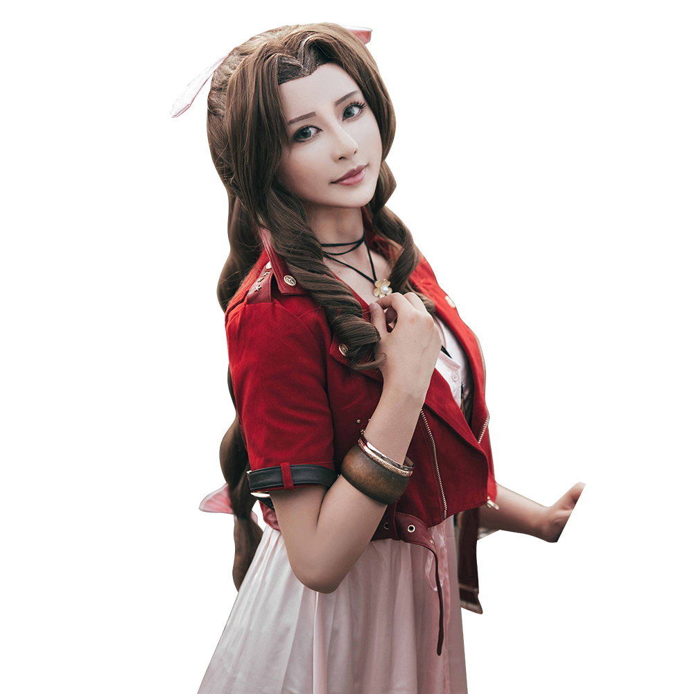 Final Fantasy VII Remake Aerith Gainsborough Outfits Halloween Carnival Suit Cosplay Costume