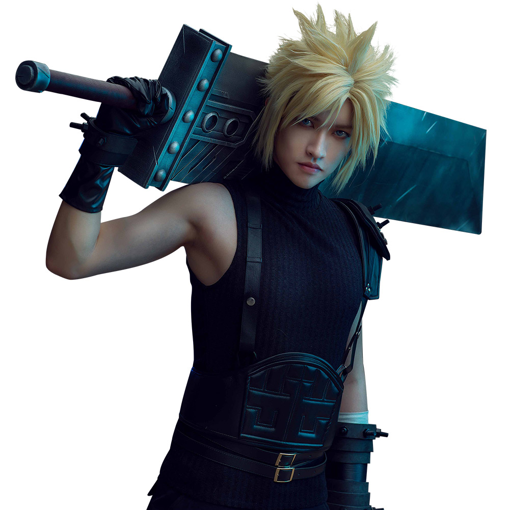 Final Fantasy VII Remake Version Cloud Strife Halloween Carnival Suit Cosplay Costume