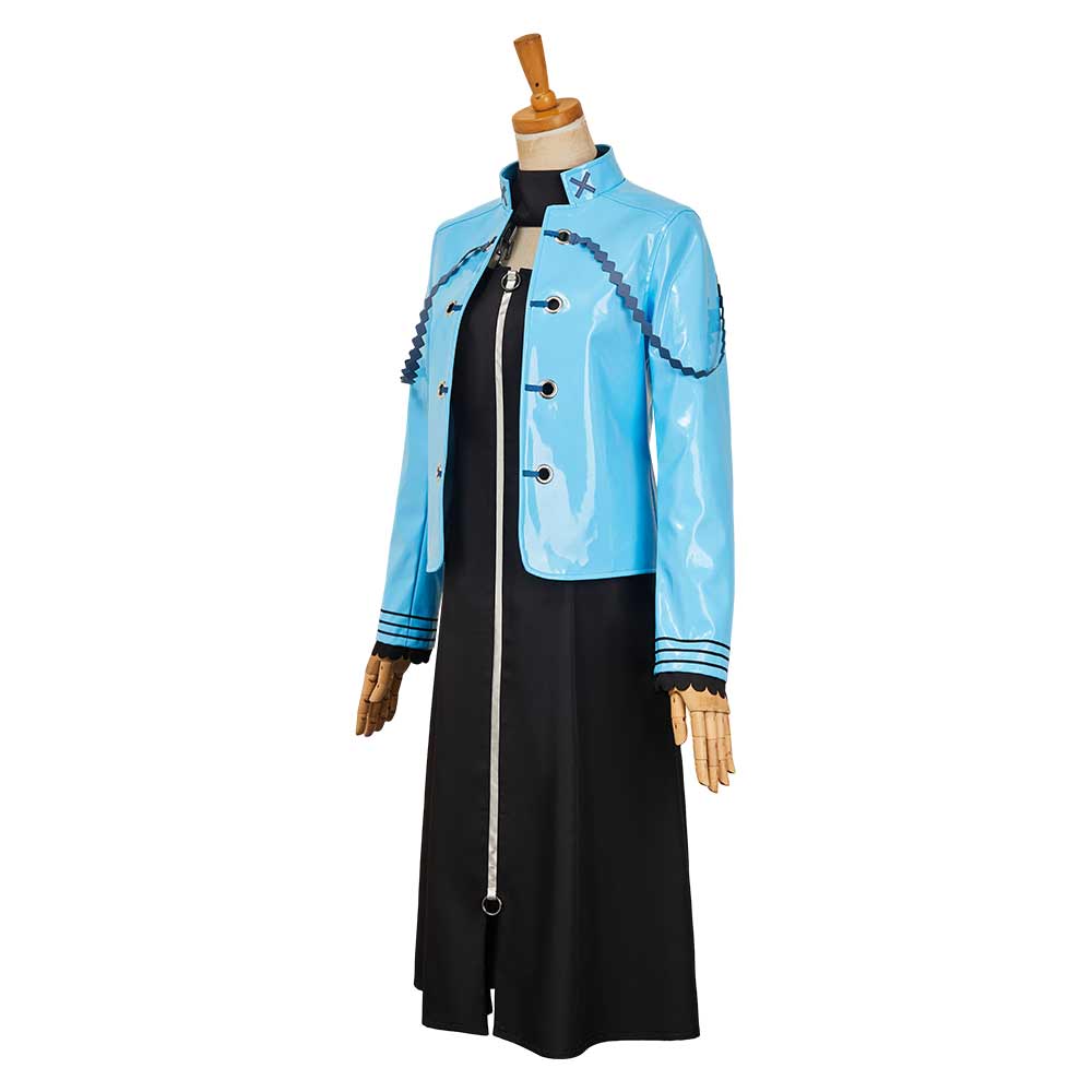 Virgin Punk:Clockwork Girl Ubu Blue Jacket Dress Set Halloween Carnival Party Cosplay Costume