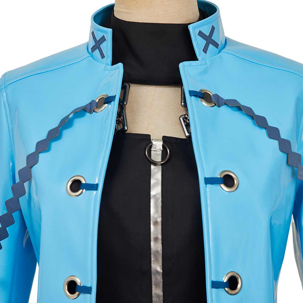 Virgin Punk:Clockwork Girl Ubu Blue Jacket Dress Set Halloween Carnival Party Cosplay Costume
