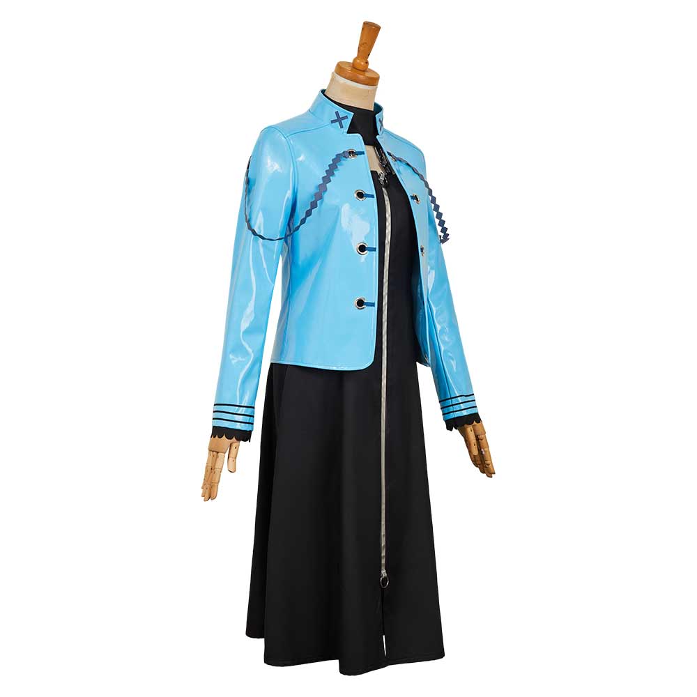 Virgin Punk:Clockwork Girl Ubu Blue Jacket Dress Set Halloween Carnival Party Cosplay Costume