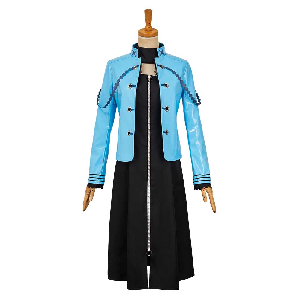 Virgin Punk:Clockwork Girl Ubu Blue Jacket Dress Set Halloween Carnival Party Cosplay Costume