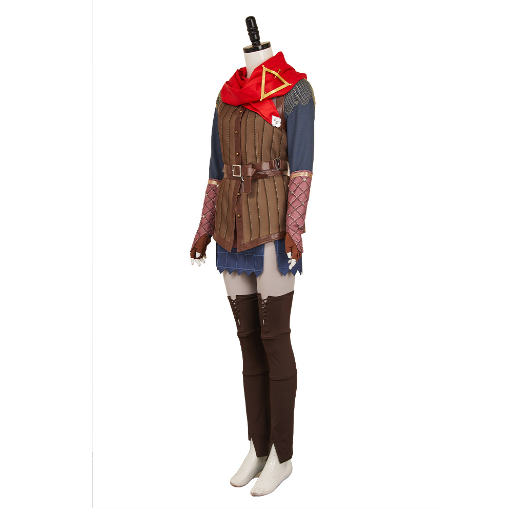 Split Fiction Mio Women Brown Fantasy Outfits Halloween Carnival Cosplay Costume