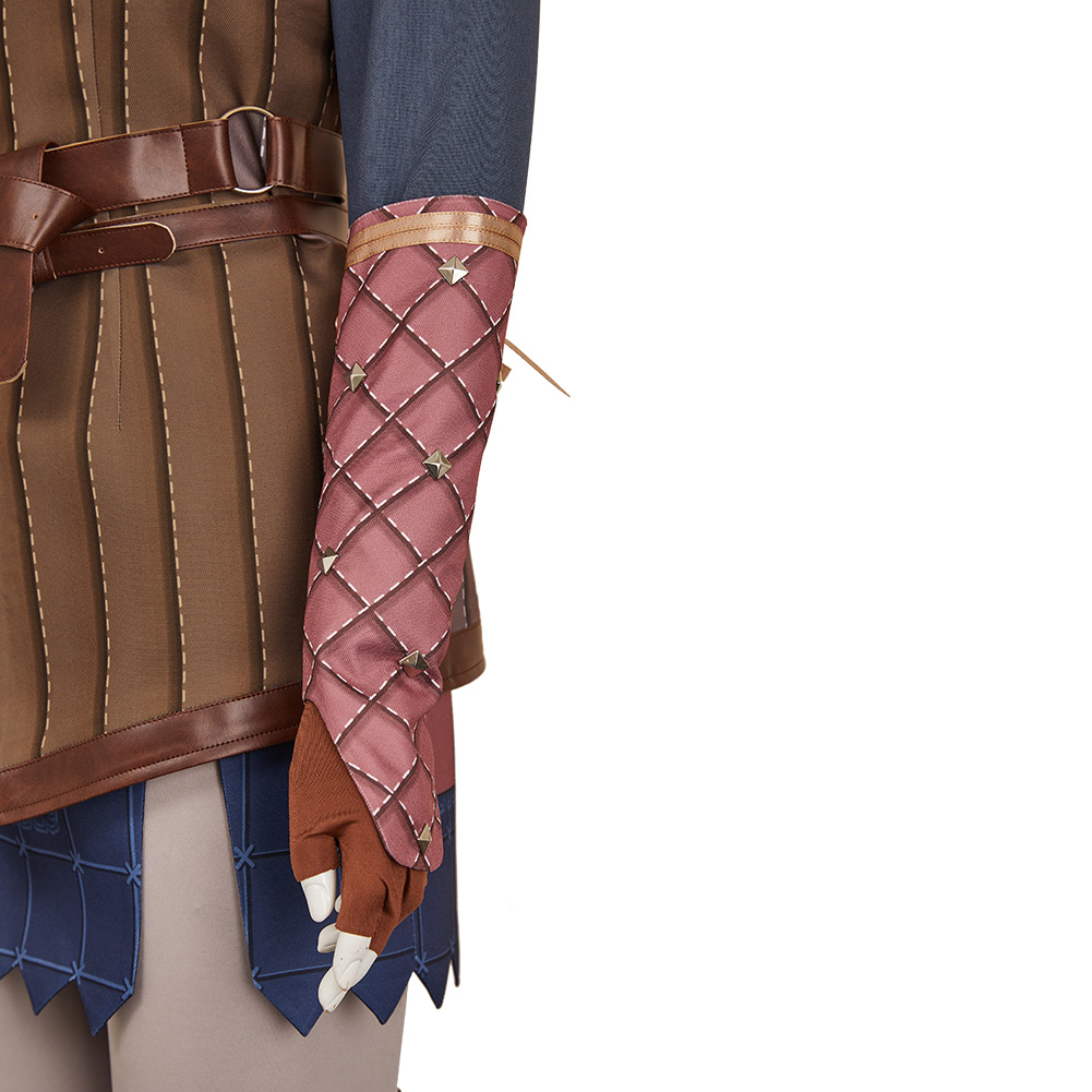 Split Fiction Mio Women Brown Fantasy Outfits Halloween Carnival Cosplay Costume